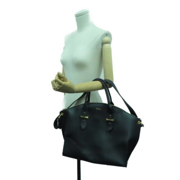 👜⭐️AUTHENTIC⭐️👜 Alexander McQueen 2 Way Shoulder bag Calfskin Leather Black - Picture 6 of 12